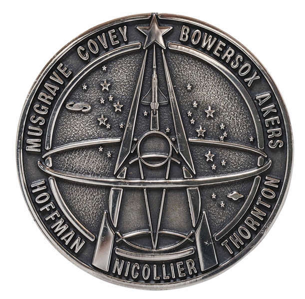 Flown Robbins Medallion from STS-61 Space Shuttle Endeavour -- From the Personal Collection of STS-61 Astronaut Story Musgrave and With His LOA