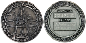 Flown Robbins Medallion from STS-61 Space Shuttle Endeavour -- From the Personal Collection of STS-61 Astronaut Story Musgrave and With His LOA