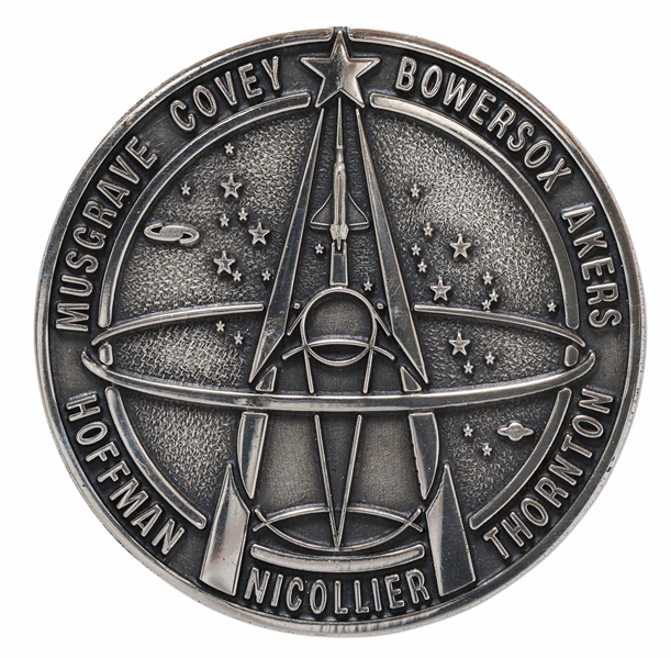 Flown Robbins Medallion from STS-61 Space Shuttle Endeavour -- From the Personal Collection of STS-61 Astronaut Story Musgrave and With His LOA