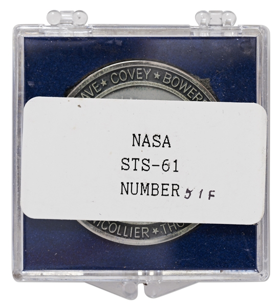 Flown Robbins Medallion from STS-61 Space Shuttle Endeavour -- From the Personal Collection of STS-61 Astronaut Story Musgrave and With His LOA