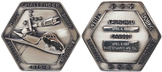 Robbins Medallion from STS-6, the First Flight of Space Shuttle Challenger -- From the Personal Collection of STS-6 Astronaut Story Musgrave and With His LOA
