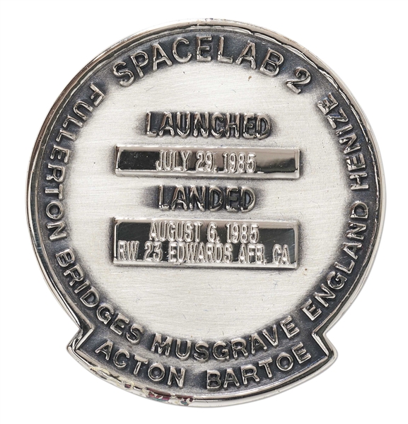 Flown Robbins Medallion from STS-51F Space Shuttle Challenger -- From the Personal Collection of STS-51F Astronaut Story Musgrave and With His LOA