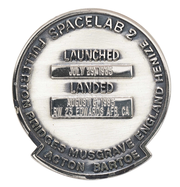 STS-51F Space Shuttle Challenger Robbins Medallion -- From the Personal Collection of STS-51F Astronaut Story Musgrave and With His LOA