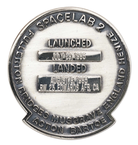 STS-51F Space Shuttle Challenger Robbins Medallion -- From the Personal Collection of STS-51F Astronaut Story Musgrave and With His LOA