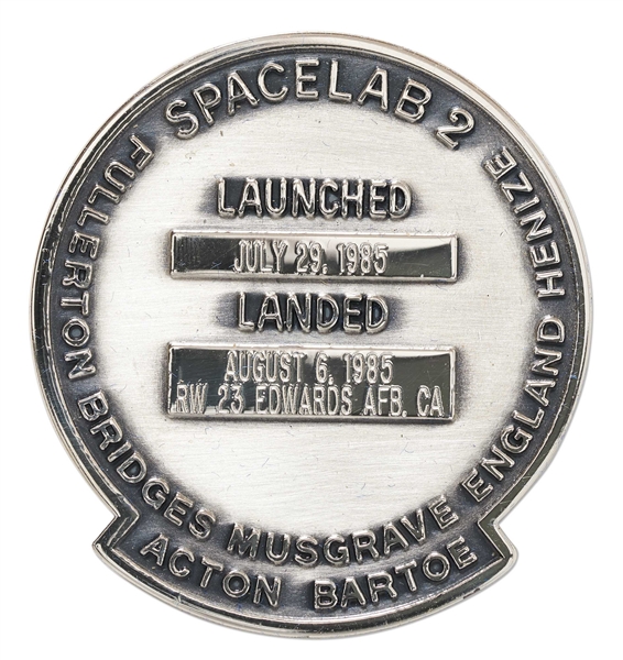 STS-51F Space Shuttle Challenger Robbins Medallion -- From the Personal Collection of STS-51F Astronaut Story Musgrave and With His LOA