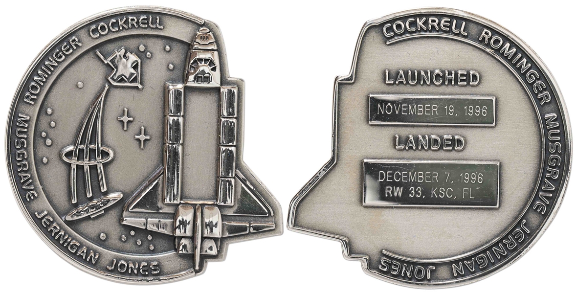 Flown Robbins Medallion from STS-80 Space Shuttle Columbia -- From the Personal Collection of STS-80 Astronaut Story Musgrave and With His LOA