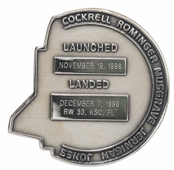 Flown Robbins Medallion from STS-80 Space Shuttle Columbia -- From the Personal Collection of STS-80 Astronaut Story Musgrave and With His LOA