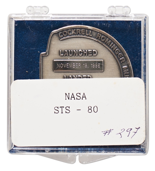 Flown Robbins Medallion from STS-80 Space Shuttle Columbia -- From the Personal Collection of STS-80 Astronaut Story Musgrave and With His LOA