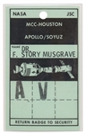Story Musgraves NASA Security Badge for the Apollo-Soyuz Mission