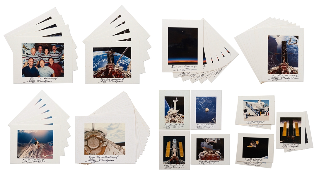 Lot of 56 Photos Signed by Story Musgrave -- Each Matted Photo Measures 11'' x 14'' Showing Views of the U.S. Space Program from Musgrave's Career