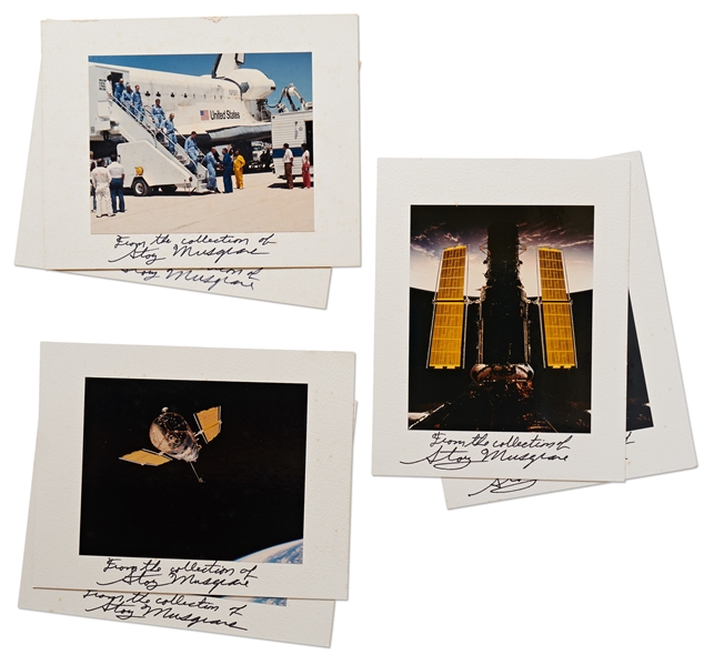 Lot of 56 Photos Signed by Story Musgrave -- Each Matted Photo Measures 11'' x 14'' Showing Views of the U.S. Space Program from Musgrave's Career