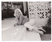 10 x 8 Photograph of Marilyn Monroe by George Barris in The Last Photos Session, with Barris Stamp & Label to Verso