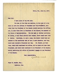 1896 Letter Regarding Presidential Succession in the Case of Abraham Lincoln