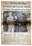 John F. Kennedy Assassination Newspaper -- 25 November 1963 Issue of The Dallas Times Herald Covering Lee Harvey Oswalds Death
