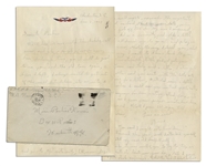 WWII Hero Rene Gagnon Autograph Letter Signed -- ...only a couple of weeks away from furlough time, gee it will be good to see you and the old town again...