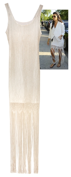 Kourtney Kardashian Owned White Dress & Slip