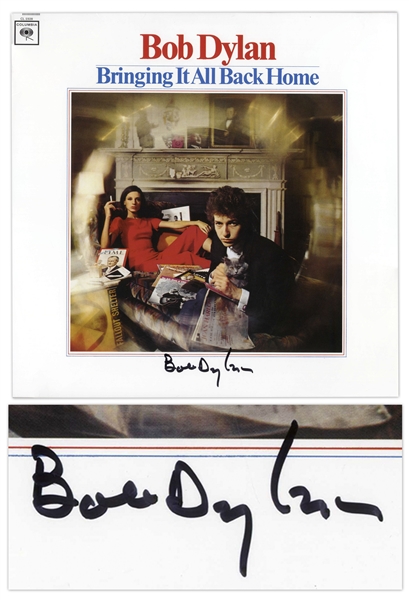 Bob Dylan Signed Album ''Bringing It All Back Home'' -- With a COA From Jeff Rosen