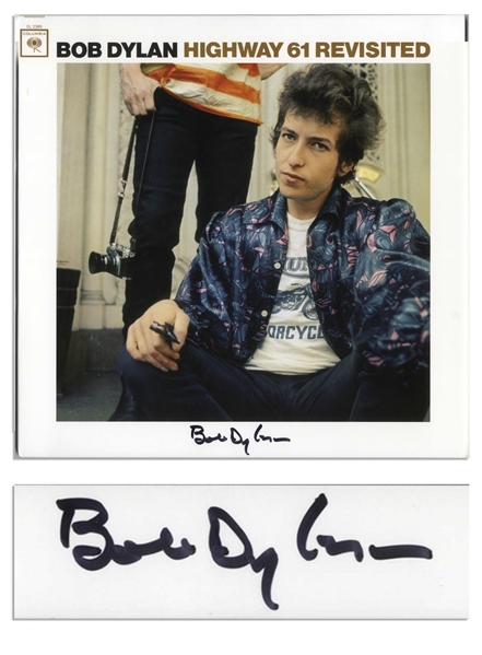 Bob Dylan Signed Album ''Highway 61 Revisited'' -- With Jeff Rosen COA