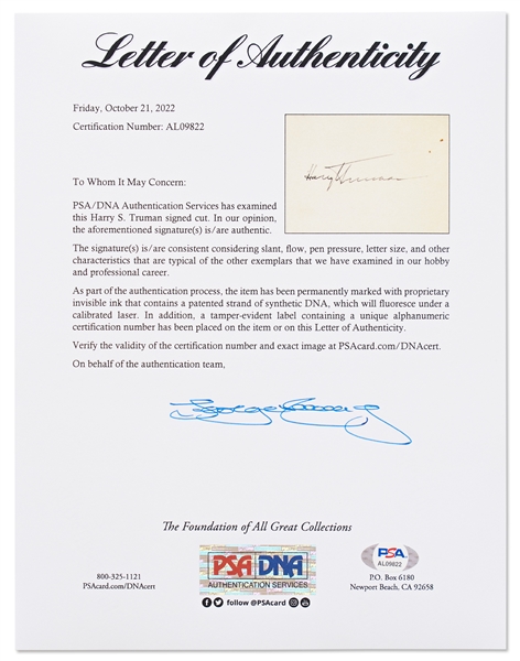 Signatures of President Harry Truman with Six of the Enola Gay Crew -- Matted with a 16'' x 20'' Photo of the Hiroshima Bombing -- With PSA/DNA COAs