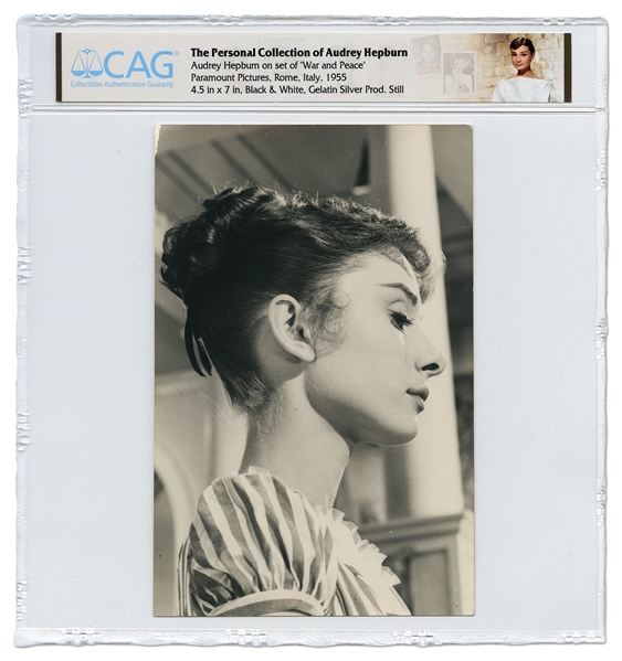 Audrey Hepburn Personally Owned Photo From ''War and Peace'' - Encapsulated by CAG