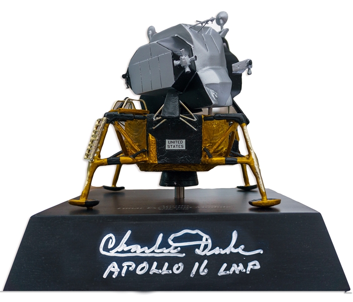 Apollo 16 Astronaut Charlie Duke Signed Lunar Module Model