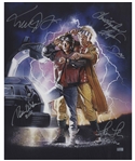 Back to the Future II Cast-Signed 16 x 20 Photo, With Drew Struzan Artwork