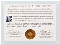 Shirley Temple Personally Owned Photo From ''Heidi'' -- Large Portrait Signed by Photographer George Hurrell on Mat