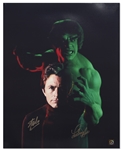 Stan Lee and Lou Ferrigno Signed 16'' x 20'' Photo From ''The Incredible Hulk''