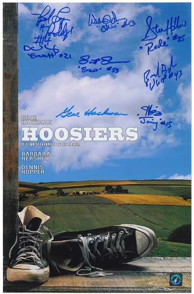 Gene Hackman + Cast // Autographed Hickory Huskers Converse