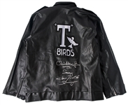 John Travolta and Olivia Newton-John Signed Grease Jacket, With Each Actor Adding Their Characters Name, Danny & Sandy