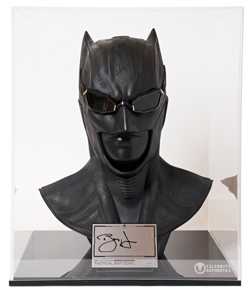 Ben Affleck Signed Batman Cowl Display