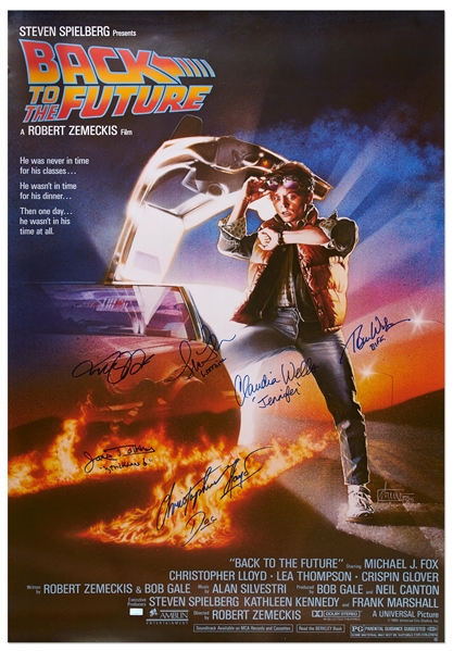 ''Back to the Future'' Cast-Signed Poster -- Includes Signatures of Michael J. Fox, Christopher Lloyd, Lea Thompson & More