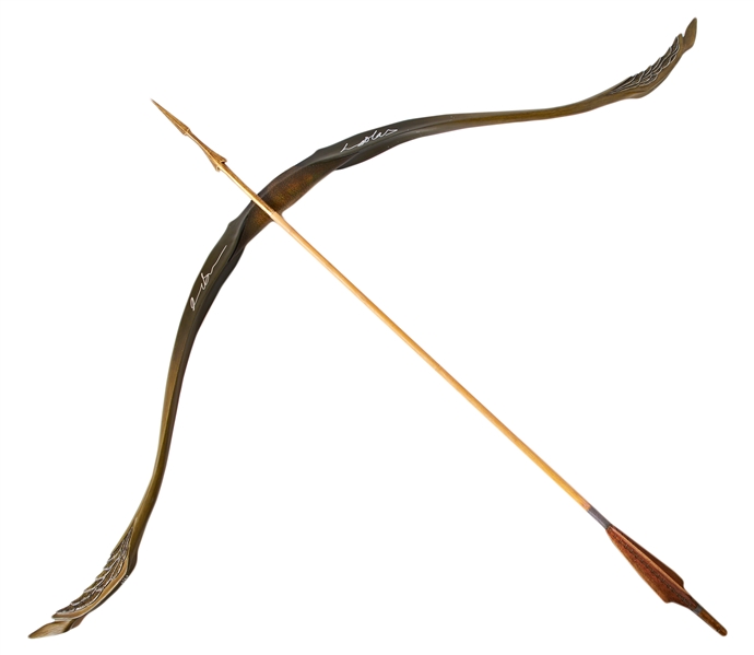 Orlando Bloom Signed Longbow, His Weapon From The Hobbit