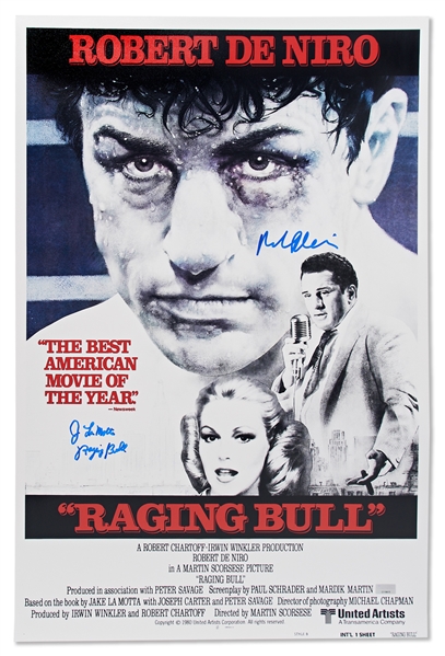 Robert DeNiro and Jake LaMotta Signed ''Raging Bull'' Movie Poster