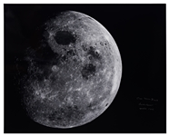 Frank Borman Signed 20'' x 16'' Photo of the Round Moon from Apollo 8