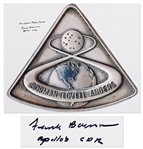 Frank Borman Signed 20 x 16 Photo of the Apollo 8 Robbins Medal