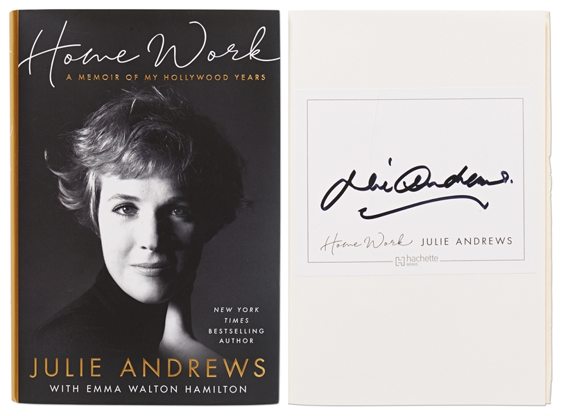 Julie Andrews Signed First Edition of Her Memoir ''Home Work''