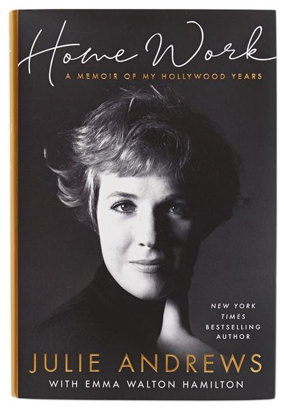 Julie Andrews Signed First Edition of Her Memoir ''Home Work''