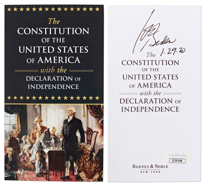 Joe Biden Signed Copy of the Constitution of the United States -- With JSA & PSA/DNA COAs