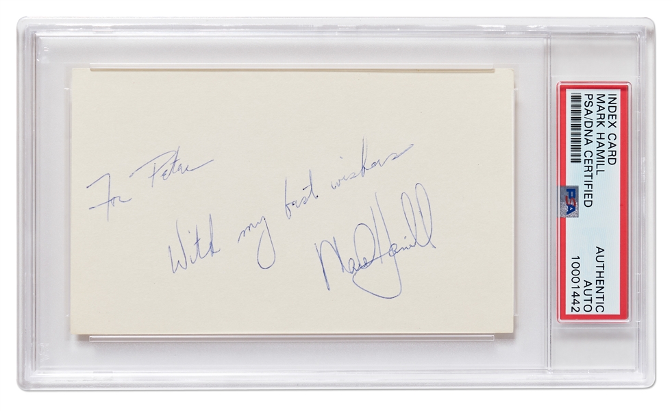 Mark Hamill Card Signed -- Encapsulated by PSA/DNA
