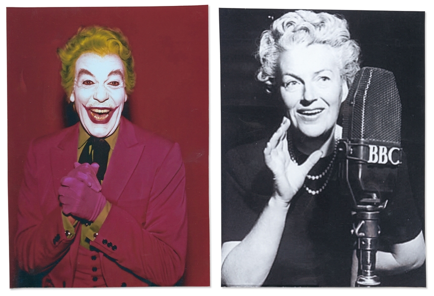 Cesar Romero Signed Autograph Album Page, Without Inscription -- Signed on Verso by Gracie Fields