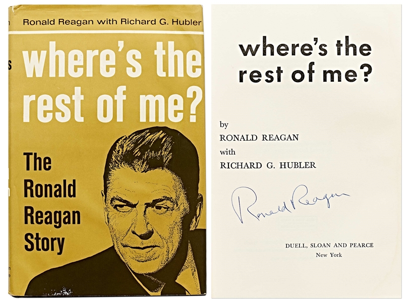 Ronald Reagan Signed Autobiography Wheres The Rest of Me? -- Without Inscription -- With PSA/DNA COA