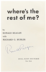 Ronald Reagan Signed Autobiography ''Where's The Rest of Me?'' -- Without Inscription -- With PSA/DNA COA