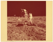 Apollo 11 NASA Photo with NASA Press Release and Meatball Logo on Verso