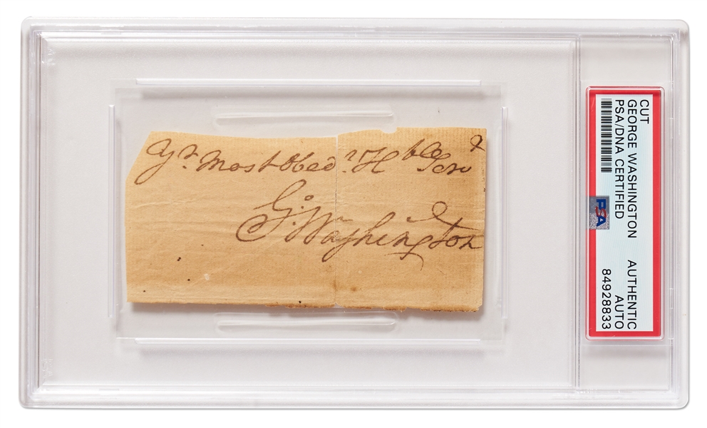 George Washington Handwriting & Signature, Encapsulated by PSA/DNA