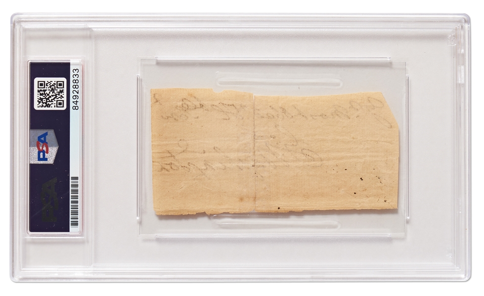 George Washington Handwriting & Signature, Encapsulated by PSA/DNA