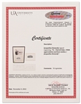Jacqueline Kennedy Signed Engraving of a Washington DC Historic Building -- With University Archives COA