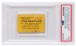 The Beatles TV Concert Ticket Stub from 15 March 1964 -- Encapsulated by PSA/DNA