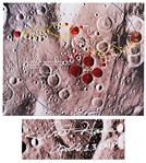 Fred Haise Signed 20 x 16 Lunar Photo of the Proposed EVA Route for Apollo 13