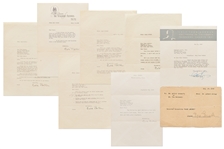 Lot of 8 Letters Signed by Cole Porter, Ira Gershwin & Preston Sturges -- Referencing Several Hit Songs from the 1940s